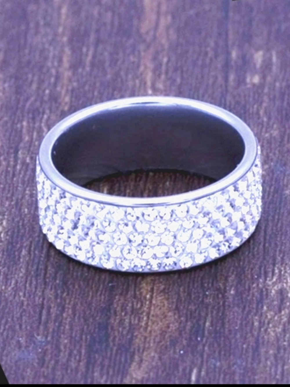 Womens Ring 5 Row Sparkling AAA crystal Band Ring Engagement Wedding NWT - Picture 3 of 12